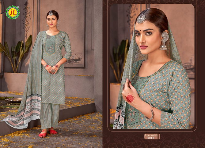 Jt Armani Vol 6 Slub Printed Dress Material Wholesale Shop In Surat